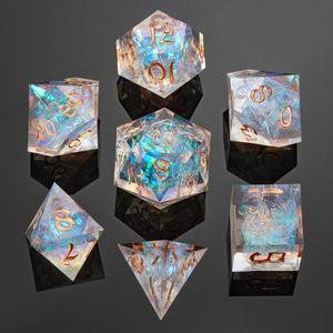Аксессуары Hymgho Premium Gaming Sharp-Edge Polyhedral Dice Set: Captured Magic - Opal (7)