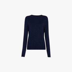 Тканый топ Annie с эффектом металлик Whistles, темно-синий