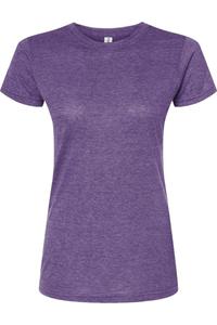 Футболка Tultex женская облегающая Poly-Rich, цвет heather purple