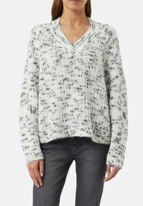 Джемпер comma Jumper, Ecru Schwarz/White