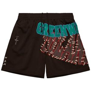 Шорты Cactus Jack By Travis Scott Cactus Jack by Travis Scott x Mitchell & Ness Tulane University Shorts, коричневый