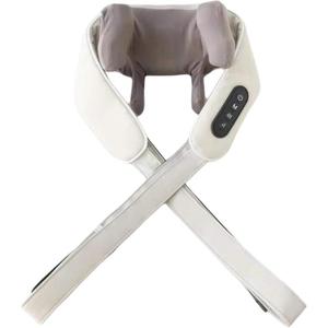 Массажер для шеи и спины массажное устройство для трапециевидной мышцы и шеи шаль AQA-05D-719 AUX, белый