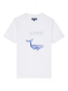 Футболка с круглым вырезом и принтом кита Vilebrequin, белый
