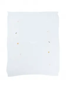 Одеяло с вышитым логотипом Nanan, синий