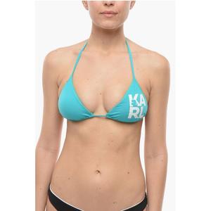 Треугольный бикини-топ с логотипом Karl Lagerfeld, Light Blue