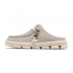 NAVIGARE Женские кожаные сандалии с закрытым носком в стиле пэчворк бежевого цвета