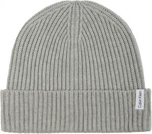 Классическая хлопковая шапочка-бини в рубчик от Calvin Klein Accessories, Heroic Grey Heather