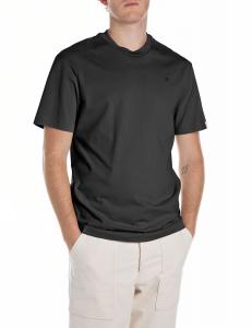 Футболка свободного кроя из плотного хлопкового трикотажа с логотипом.