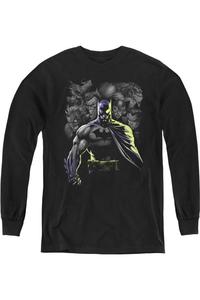 Футболка с длинным рукавом для детей "Бэтмен: Злодеи на свободе" Gildan, черный