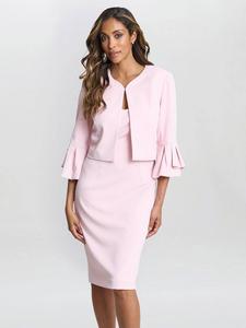 Платье и жакет из эластичного крепа melissa Gina Bacconi, цвет Pot Pourri Pink