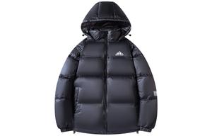 Пуховик унисекс BOTH PLAY, оранжевый с воротником стойкой (69918)