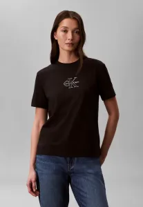 Сезонная футболка-трансформер приталенного кроя с принтом Calvin Klein Jeans, Black