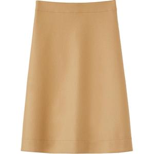 Юбка миди А-силуэта из шерсти JIL SANDER, бежевая