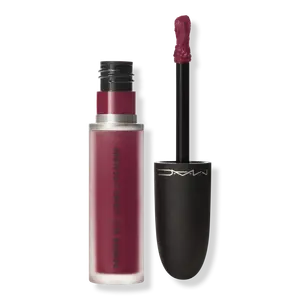 Жидкая помада Powder Kiss, стойкая помада MAC, Burning Love (berry)