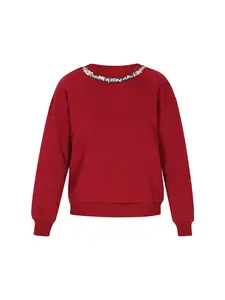 Faina Женская толстовка бордового цвета