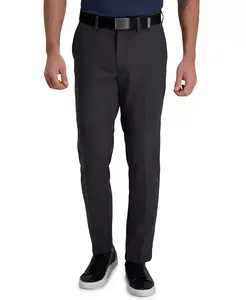 Брюки Cool Right Performance Flex Slim Fit с плоской передней частью Haggar, серый