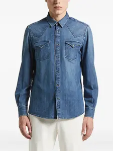 Джинсовая рубашка с длинными рукавами Peserico, синий