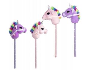 Лошадь На Палке Игрушка Лошая Голова Хобби Лошадь Звук Фиолетовый - Розовый LEOPARD