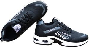 Мужские модные кроссовки без застежек с удобной мягкой подошвой, противоскользящие повседневные обувь для активного отдыха на улице Qacksv, черный