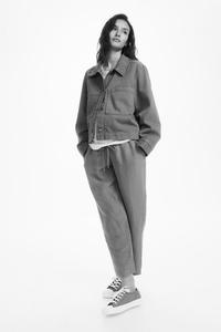 Брюки из смеси льна H&M, зеленый