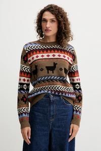 Свитер из шерсти альпаки QUIRITE Weekend Max Mara, коричневый