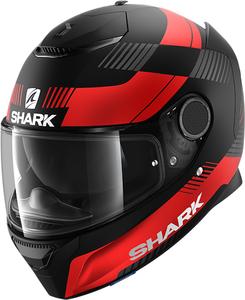 Шлем Shark spartan strad, Black Matt/Red