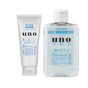 Мужской набор для ухода: очищающее средство и тоник, восстановление и контроль жирности, 130г+200г Uno