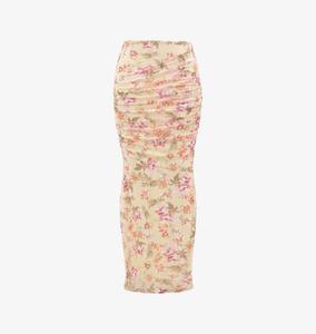 Юбка макси из сетки с гофрированным подолом Cassidy House Of Cb, цвет honeyflower