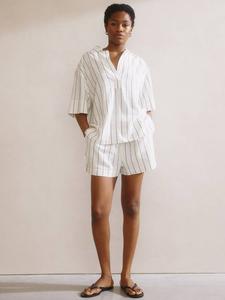 Полосатая оверсайз поповер рубашка Albaray, White