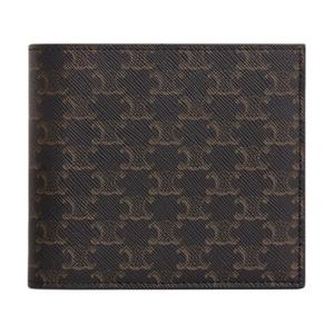 Кожаный бумажник мужской коричневый CELINE