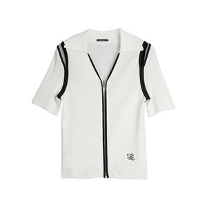 ELLE Тонкий кардиган с лацканами для женщин белый