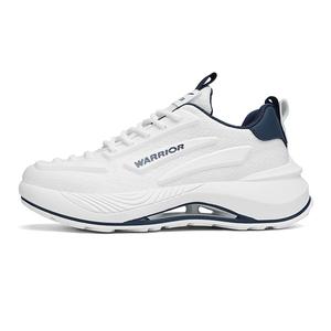 WARRIOR Амортизирующие дышащие низкие кроссовки для бега с эффектом увеличения роста мужские - черный/хаки (верх из кожи), цвет Black/Khaki (Leather Upper)