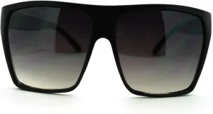 Женские очень большие прямоугольные солнцезащитные очки в стиле "мабстер" с плоской верхней частью, черные MODA, Black