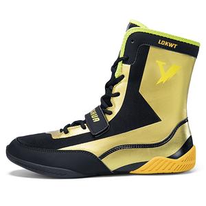 LOKWT Амортизирующие нескользящие износостойкие высокие тренировочные кроссовки мужские Black Gold, цвет Black Gold