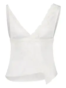 Атласный топ с кружевом VAILLANT STUDIO, белый