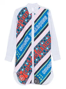 Полосатая рубашка со вставками Comme Des Garçons Shirt, белый