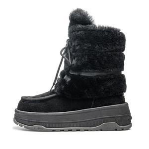 AU&MU Термостойкие противоскользящие снегоступы женские - черные, цвет Black