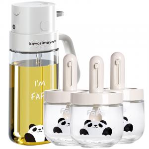 Масленка KAWASIMAYA, [Light Food 4 Pcs Set]Panda Oil Bottles+Retractable Condiment Dispensers*3