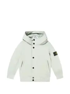 Куртка на пуговицах с капюшоном Stone Island Junior, серый