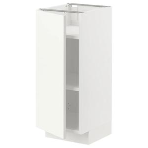 Напольный шкаф с полками METOD IKEA, 30x37x70 см, цвет white/vallstena white