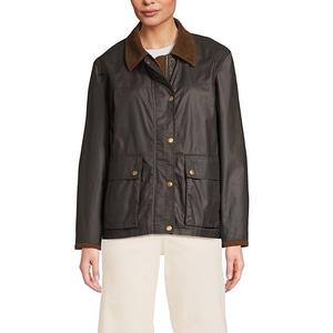 Женская вощеная куртка barn jacket Lands' End, Chocolate Oak Trim