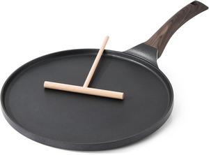 Блинница Sensarte Dosa Tawa Griddle с антипригарным покрытием, 25 см, черный