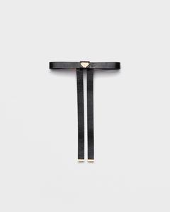 Кожаная заколка для волос Prada, черный