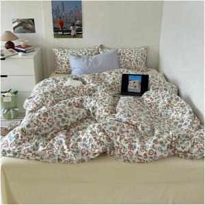 UOIO Комплект постельного белья из хлопка с цветочным принтом в стиле фермерского дома