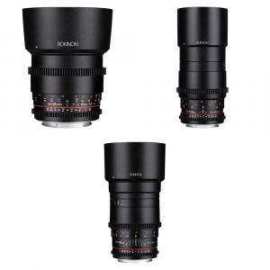 Комплект объективов Rokinon Cine DS 85, 100, 135 мм (крепление EF)