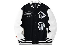 Куртка бейсбольная Anta Life Collection унисекс базовая черная/утка белая