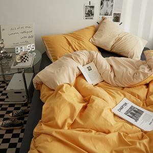 Muji Комплект постельного белья из 4 предметов (простыня 2.0, пододеяльник 200х230 см), цвет Charcoal Grilled Cheese Sandwich