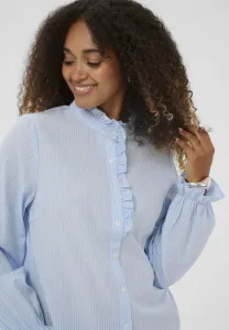 Блузка на пуговицах crpoliva Cream, Light Blue Stripe