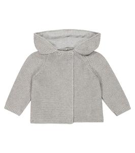 Детский вязаный хлопковый кардиган Stella McCartney Kids, серый