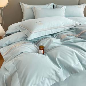 LUOLAI HOME Комплект постельного белья, пододеяльник 220x240 см, цвет камелия зеленый